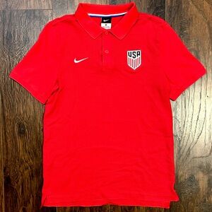 Nike USA Soccer Red Polo Shirt